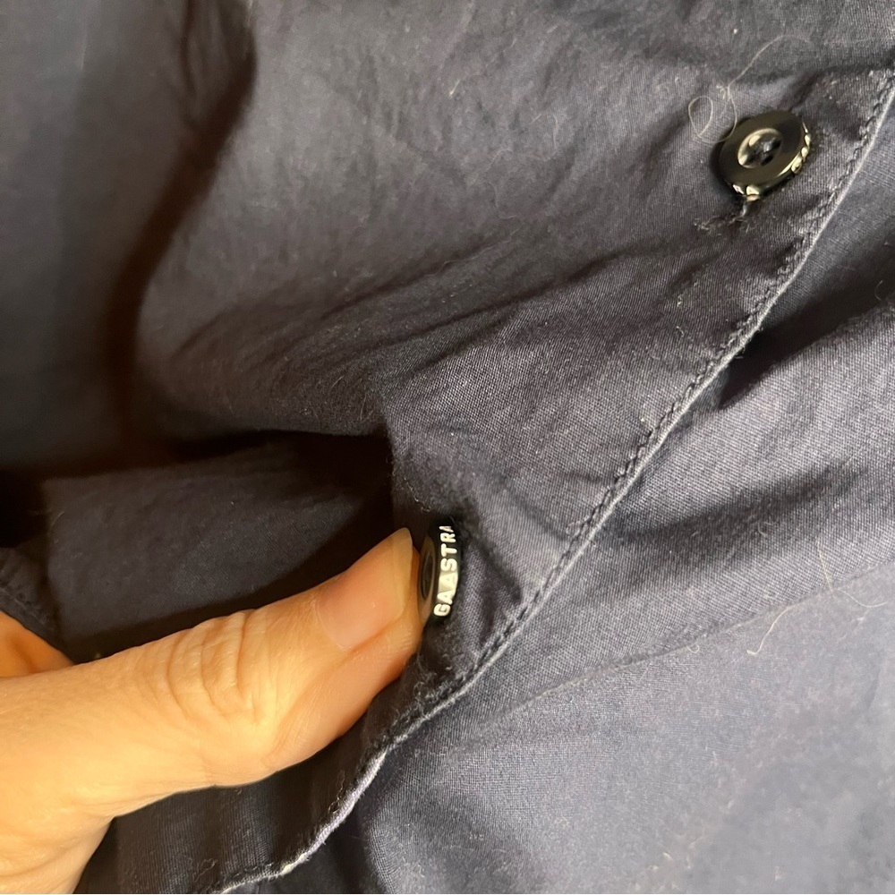 Gaastra Nautical Graphic Button Up Navy Navigation Supplies Sz L Sailing Maritim - Picture 5 of 10